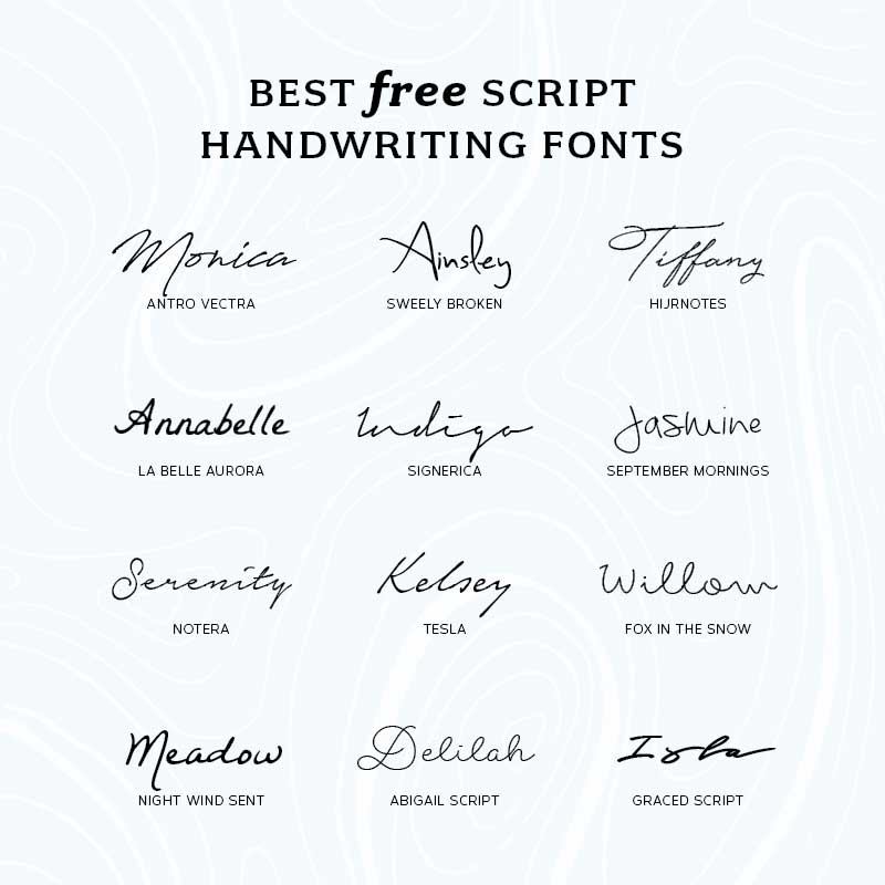 free script fonts for mac